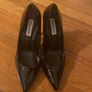Steve Madden. Shiny black. 8.5.